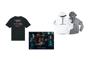 Dark Pictures Anthology official merchandise collection — poster, T-shirt and windbreaker jacket gift ideas for horror gaming fans