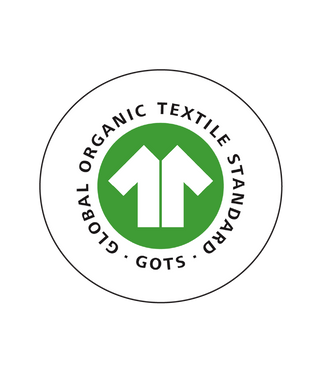 Global Organic Textile Standard (GOTS) logo on a white background